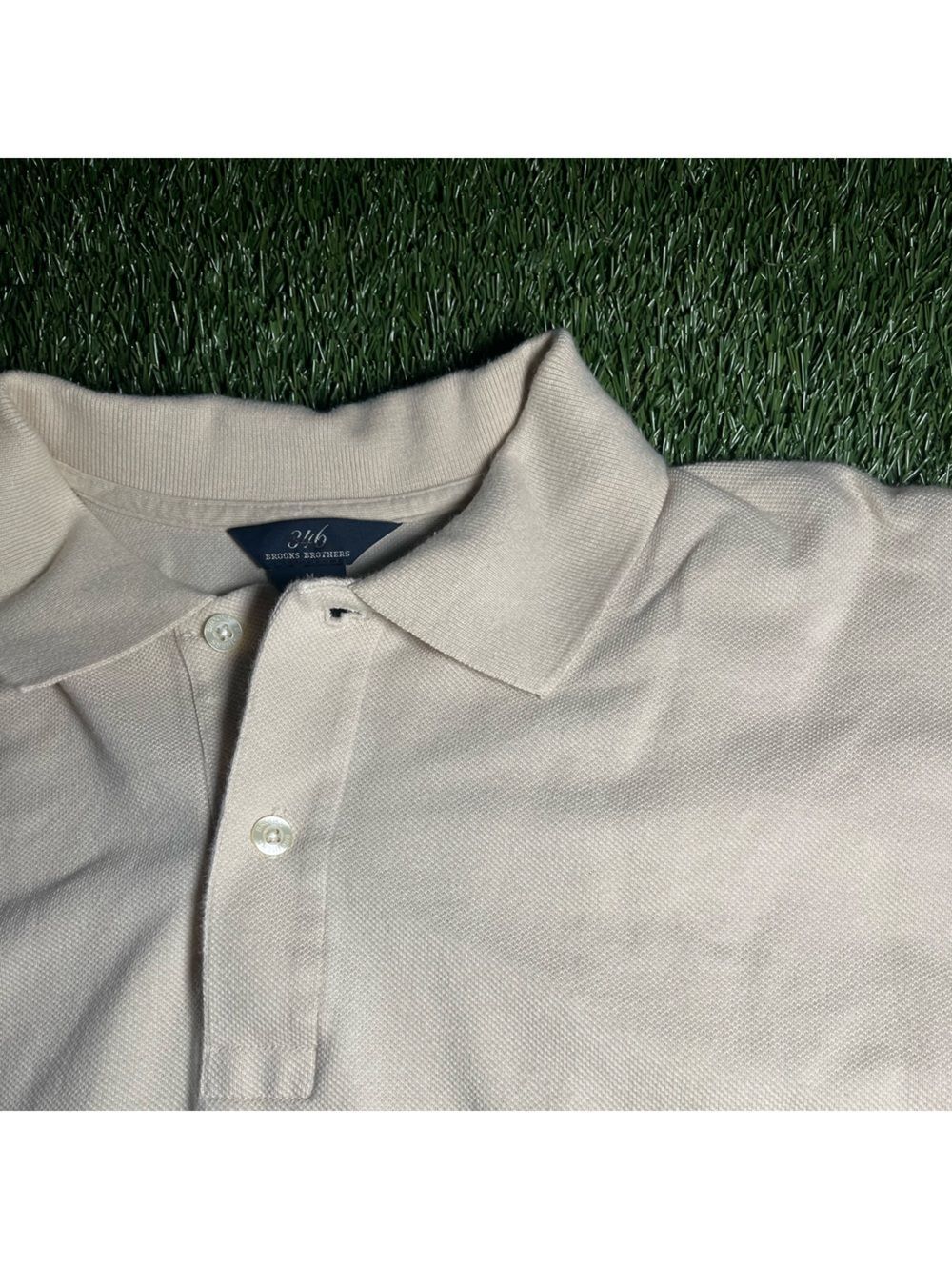 Brooks Brothers 346 Beige/Cream Polo Men’s Medium - Picture 1 of 5